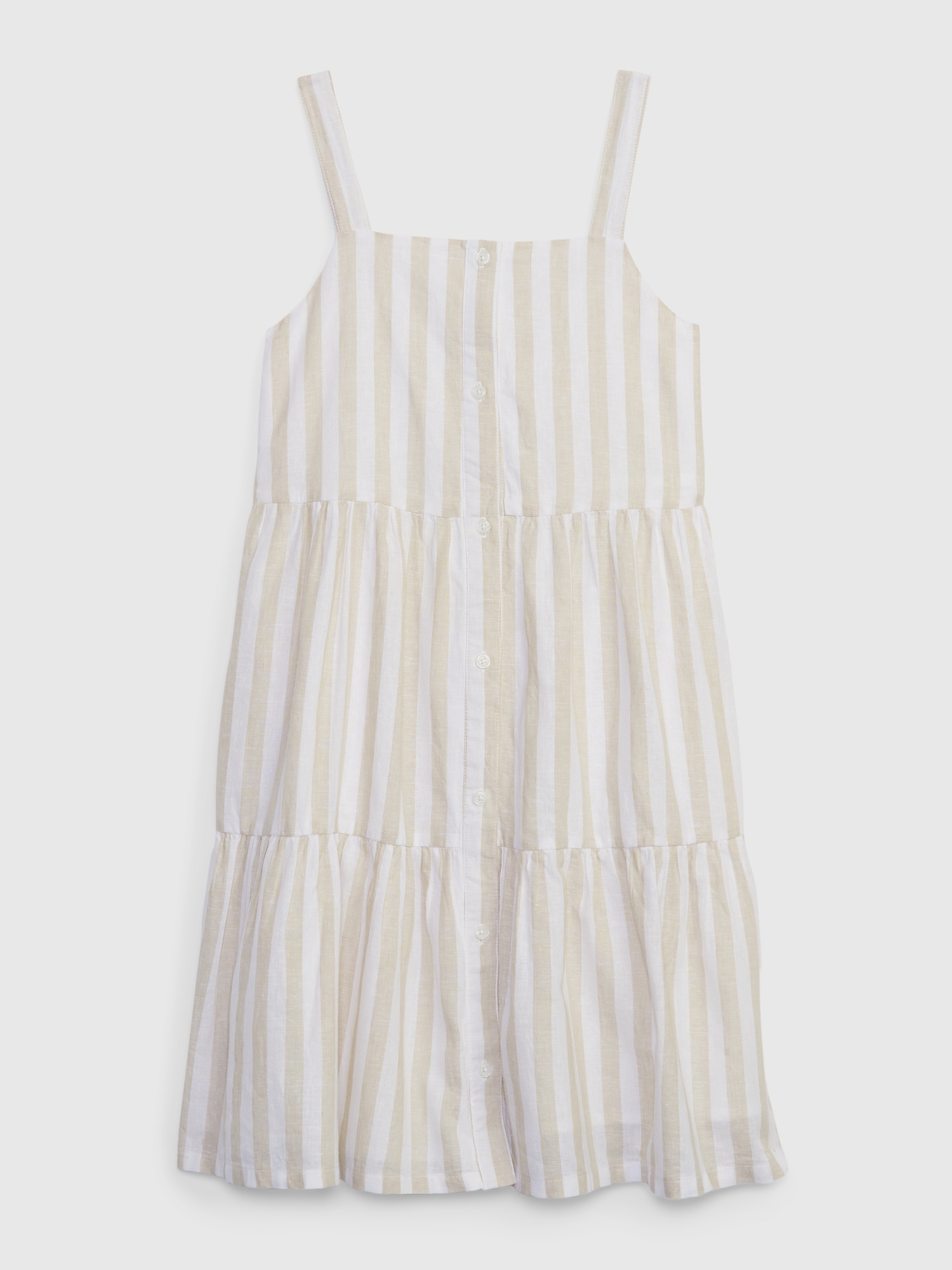 Gap Kids Tiered Tank Dress beige. 1