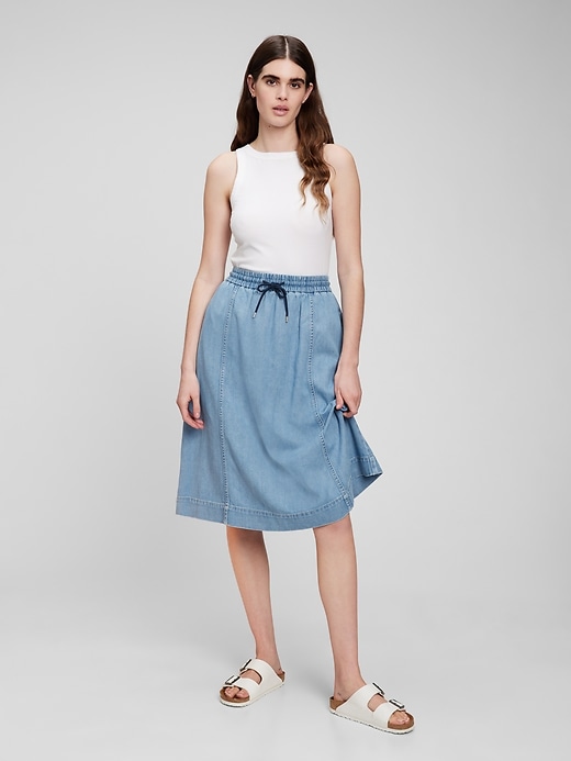 Denim Pull-On Skirt with Washwell | Gap