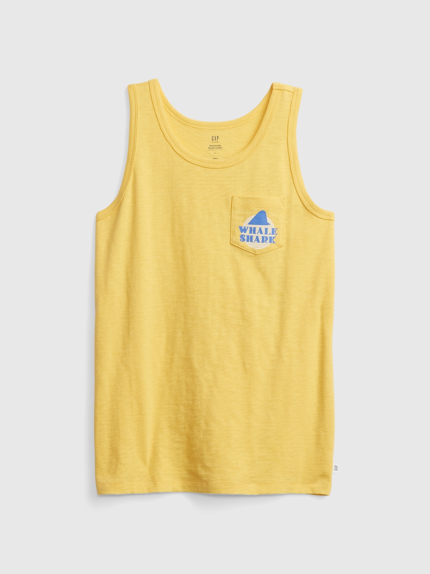 Gap Kids 100% Organic Cotton Pocket Tank yellow. 1