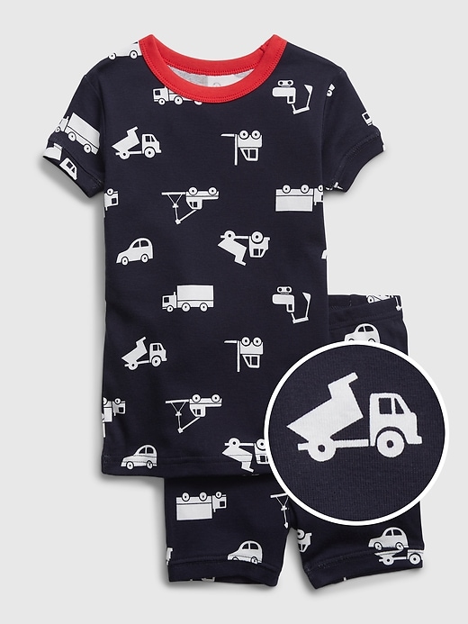 Image number 1 showing, babyGap 100% Organic Cotton Construction PJ Shorts Set