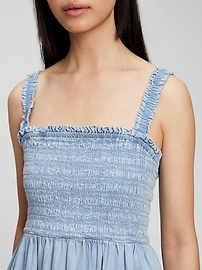 100% Organic Cotton Smocked Midi Tank Dress with Washwell | Gap