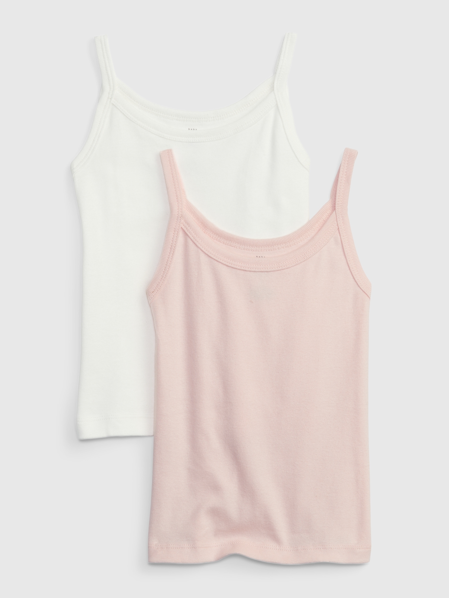 Gap Baby Organic Cotton Tank Top (2-pack) In Pink Cameo