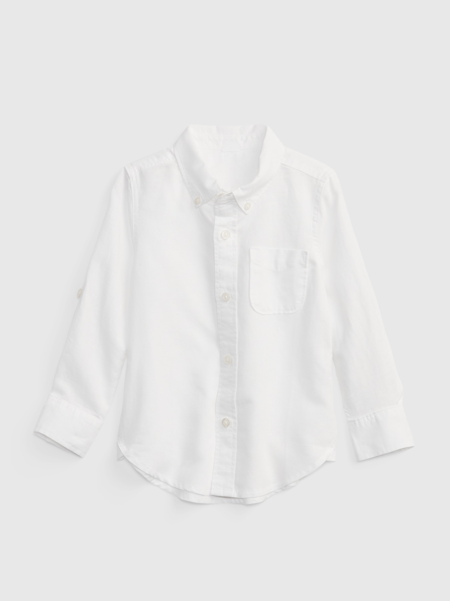 Toddler Linen-Cotton Button-Down Shirt | Gap