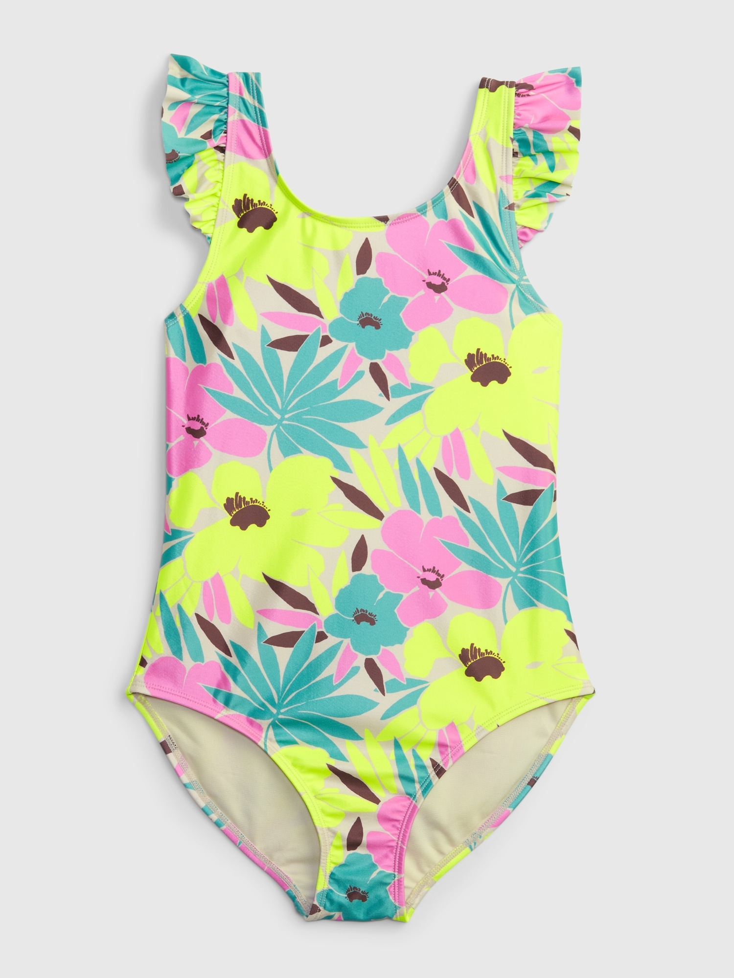 Girls Recycled Ruffle Swim One-Piece | Gap