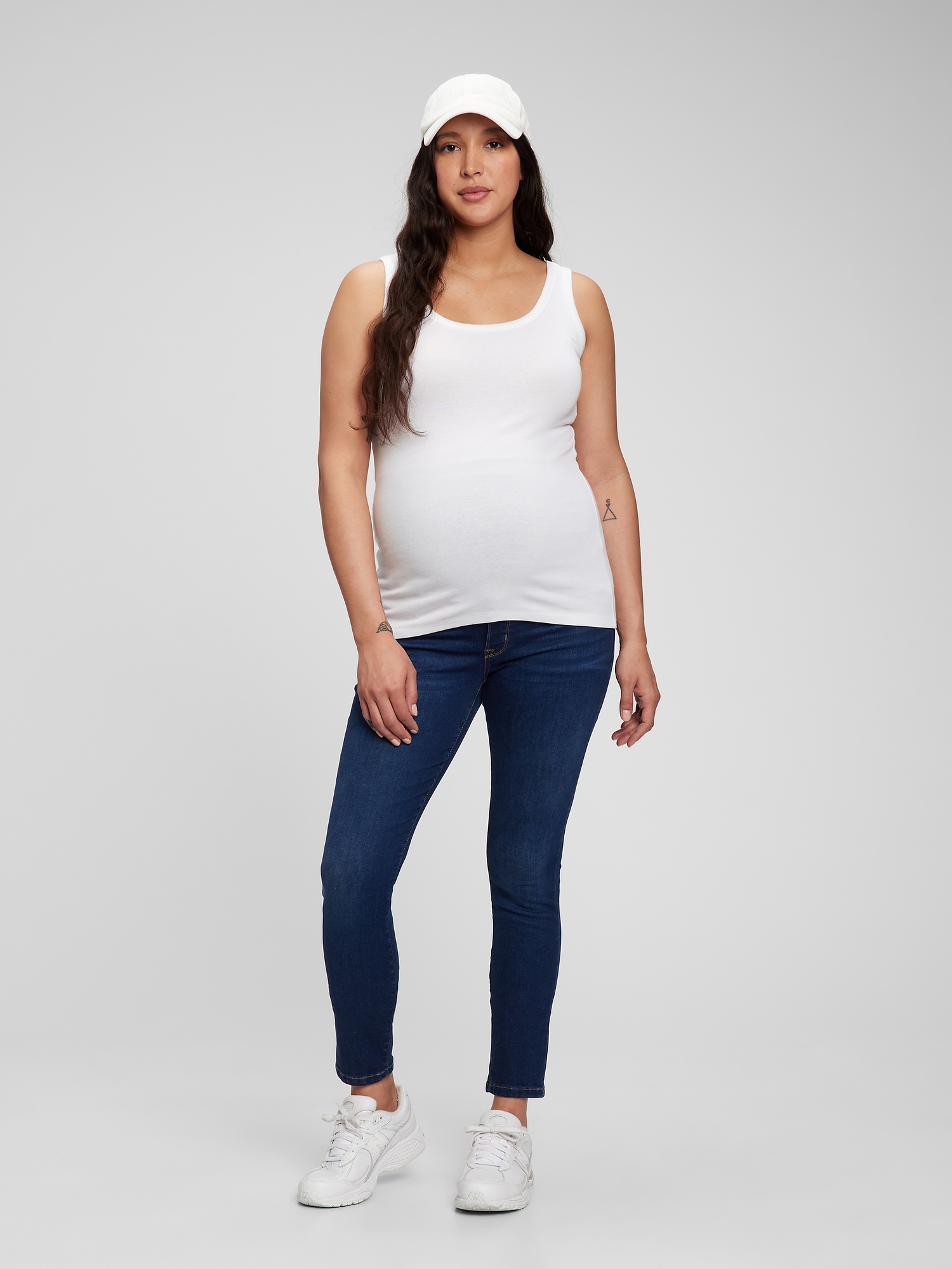 The Over The Bump Slim Maternity Jean- Indigo – Village Maternity