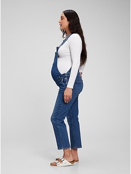 gap maternity overall shorts