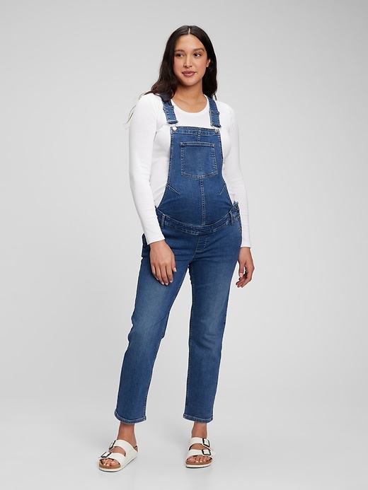 SHEIN Maternity Solid Overalls Jumpsuit Without Tee | SHEIN IN