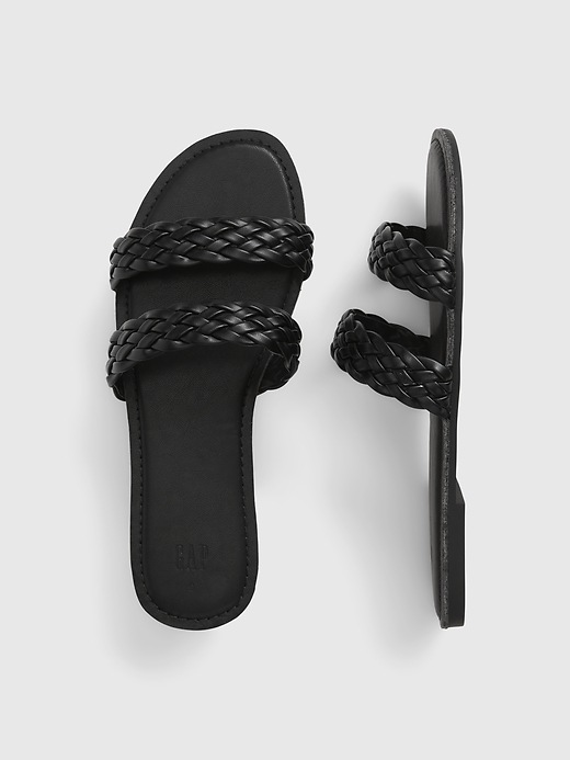 Braided Double Strap Slide Sandals | Gap