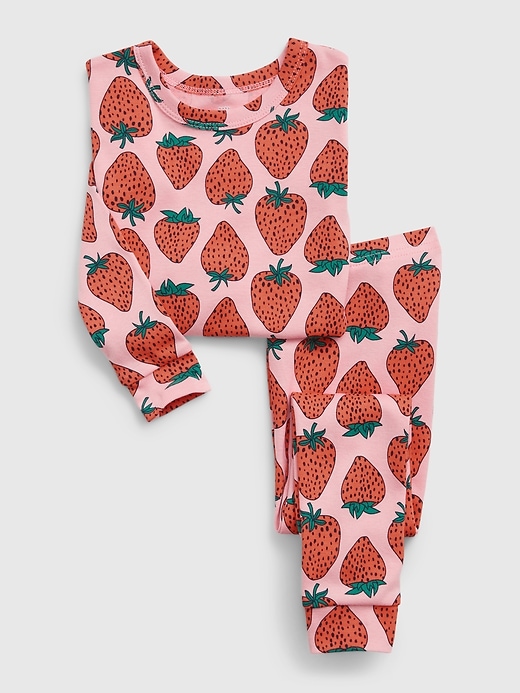 Image number 1 showing, babyGap 100% Organic Cotton Strawberry Print PJ Set