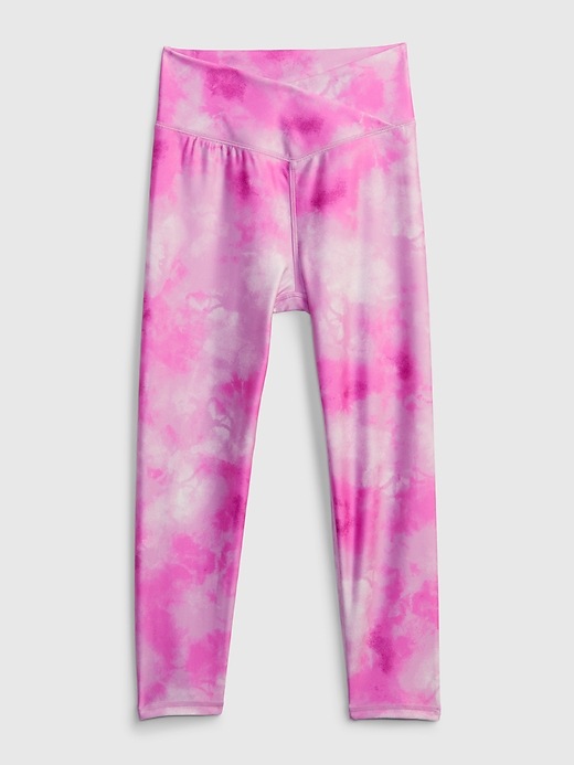 Image number 1 showing, GapFit Kids Recycled Crossover Capri Leggings