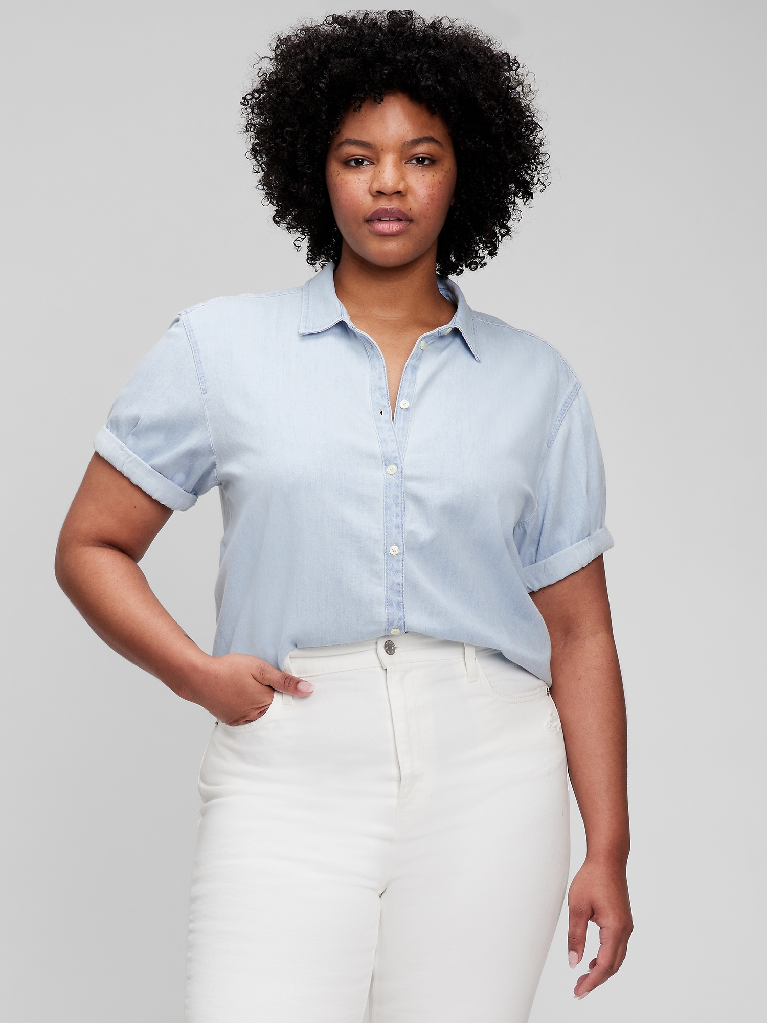 gap denim shirts & tops