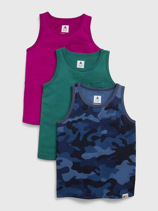 Image number 6 showing, Toddler Organic Cotton Mix and Match Tank Top (3-Pack)