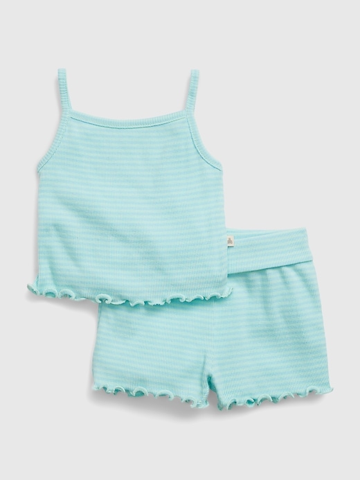 View large product image 1 of 1. Baby 100% Organic Cotton Mix and Match Rib Outfit Set