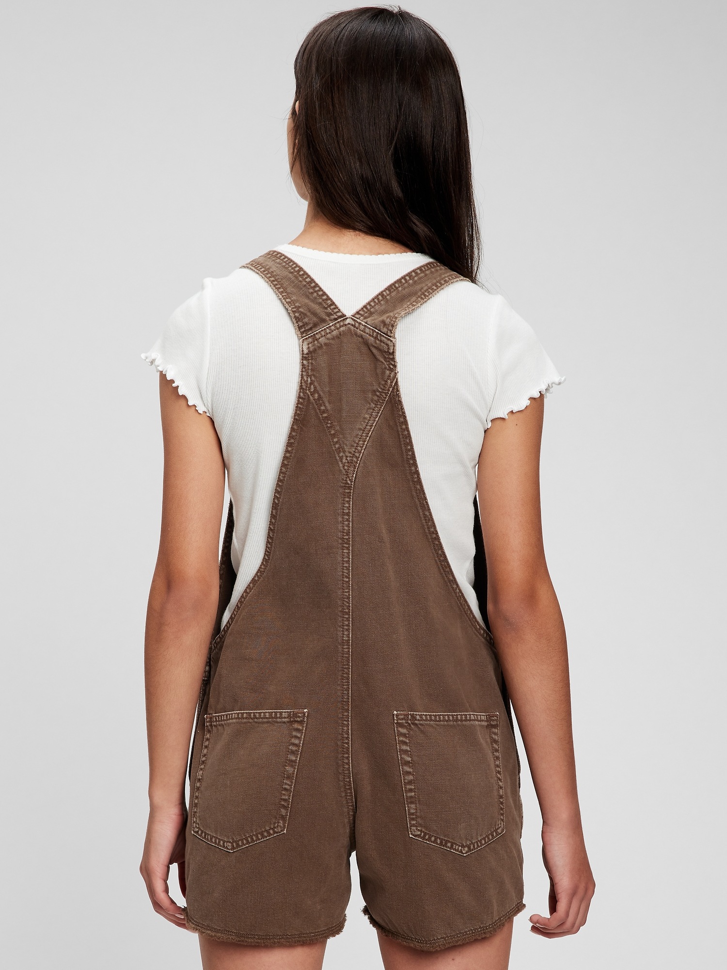 gap brown overalls