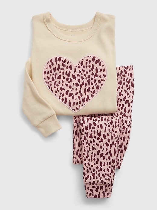 Image number 1 showing, babyGap 100% Organic Cotton Pink Leopard PJ Set