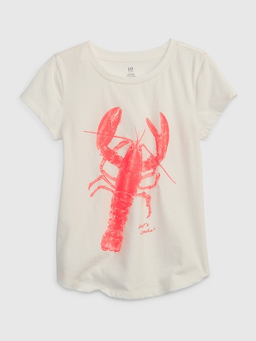 View large product image 1 of 1. Kids 100% Organic Cotton Graphic T-Shirt