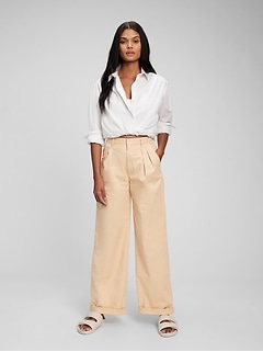 gap wide leg pants mens