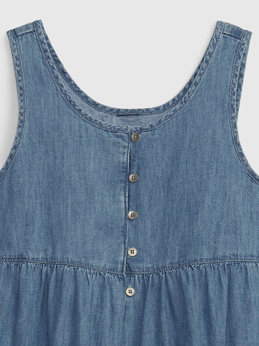 Image number 3 showing, Kids Tiered Denim Tank Dress