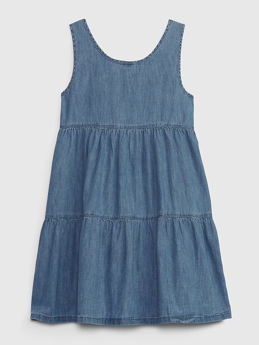 Image number 2 showing, Kids Tiered Denim Tank Dress