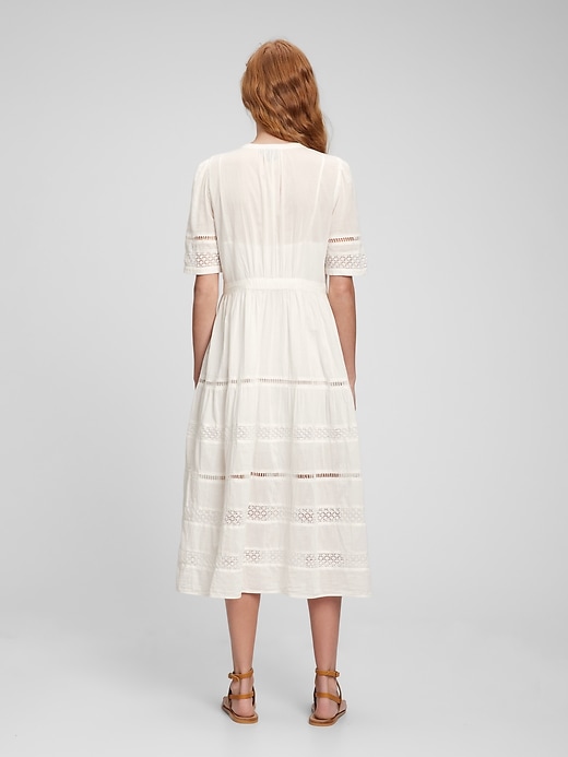Image number 2 showing, Lace Button-Front Midi Dress