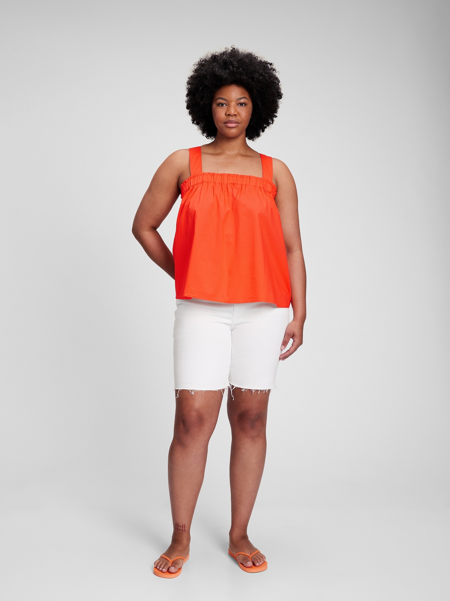 Tie-Back Babydoll Tank Top | Gap