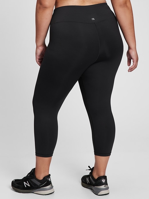 Gap Fit Black Leggings Capri Pants Womens Sz XL Side Brand Name