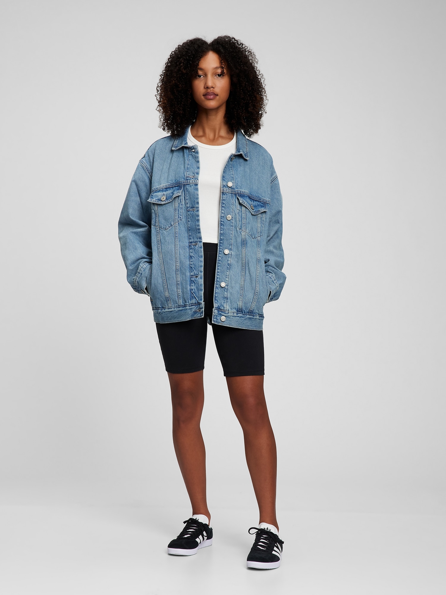 Teen Oversized Denim Jacket with Washwell | Gap
