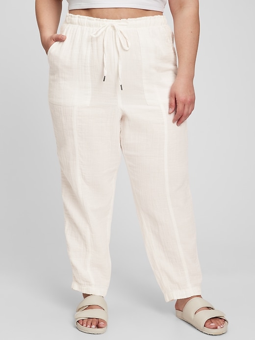 Image number 4 showing, Crinkle Gauze High Rise Pull-On Pants