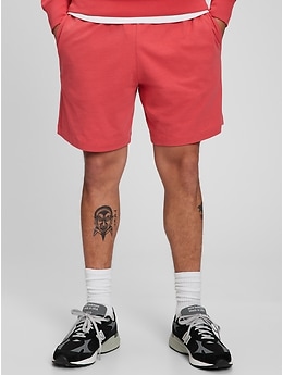 Gap Jersey Sweat Shorts In Red Peach