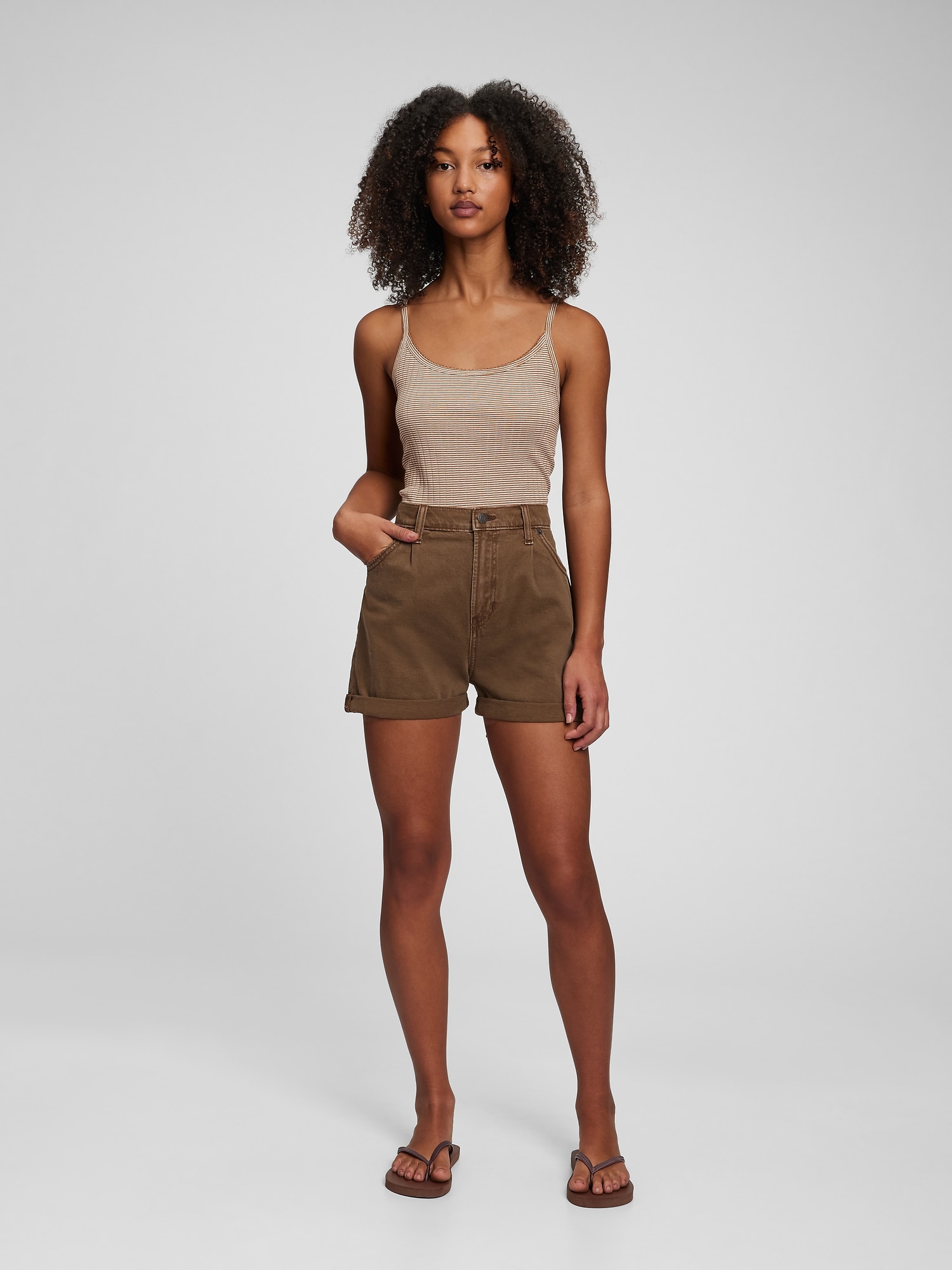 Teen High Rise Denim Shorts with Washwell