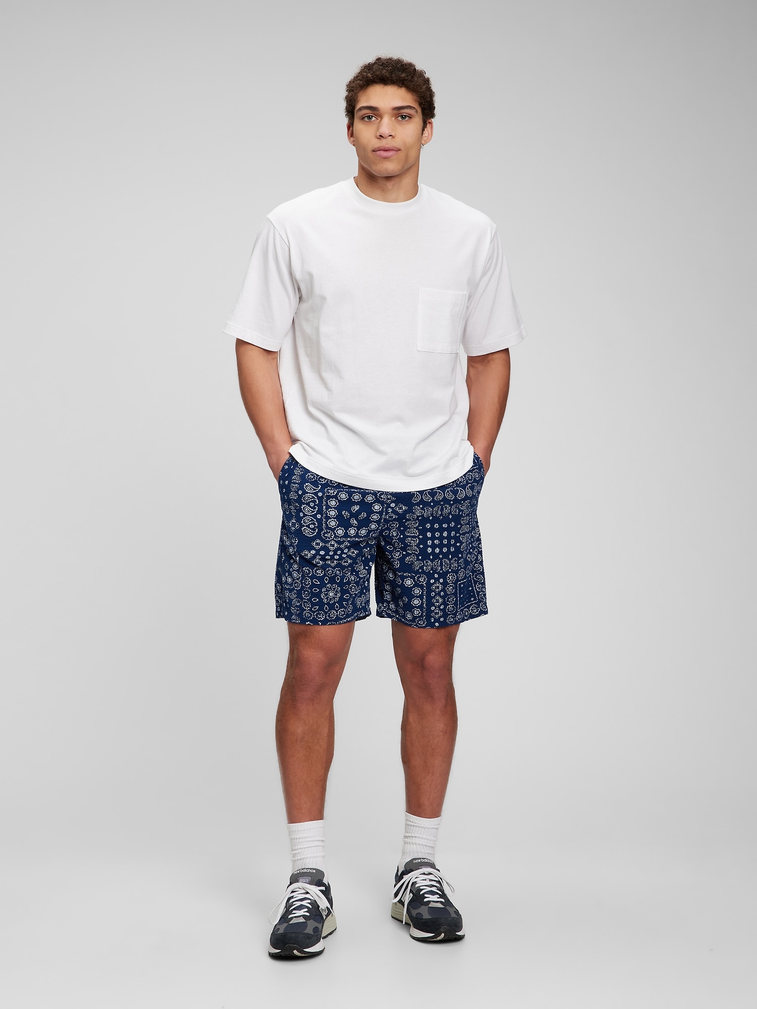 Bandana Stride Short - White