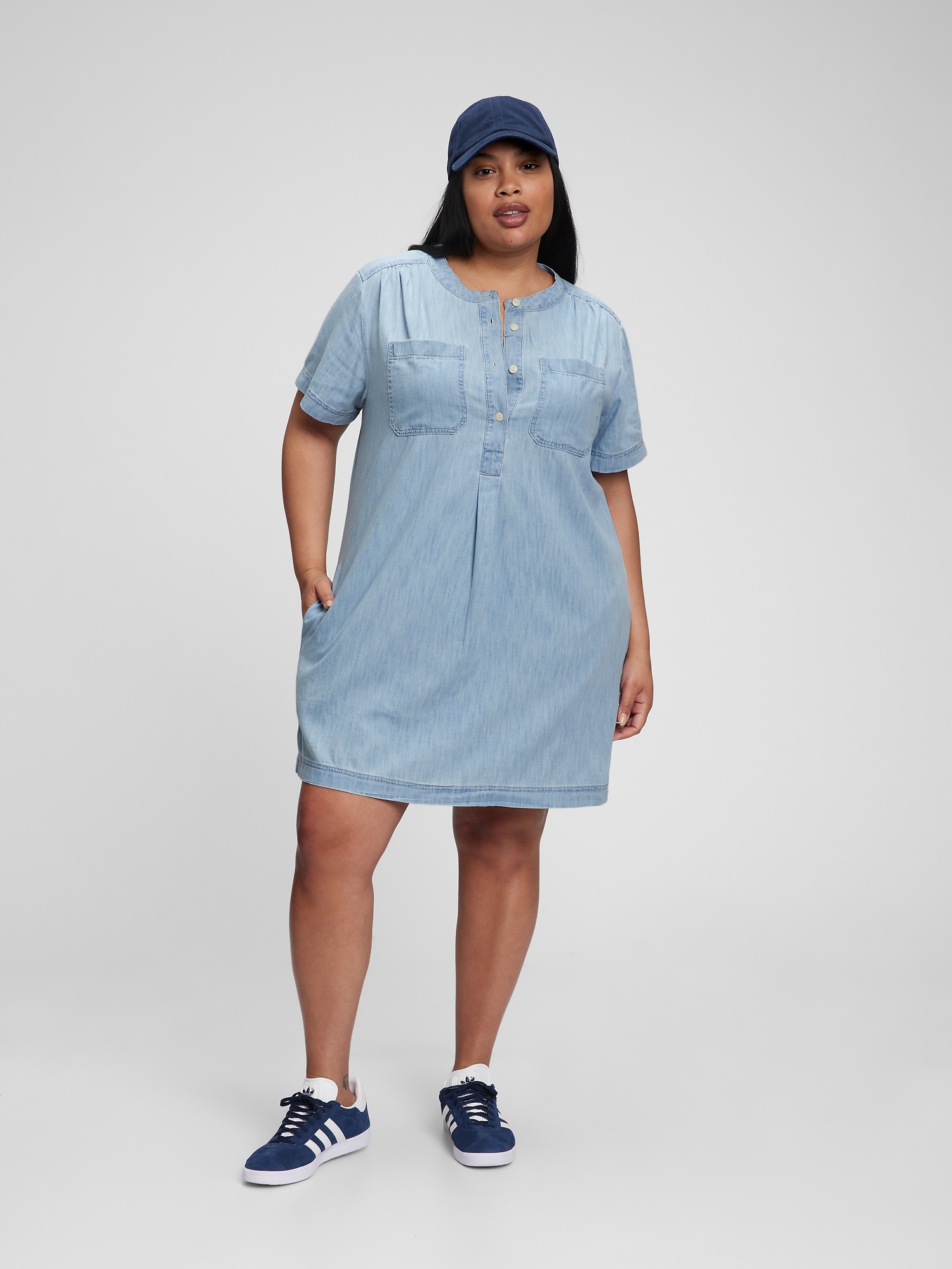 gap denim popover dress