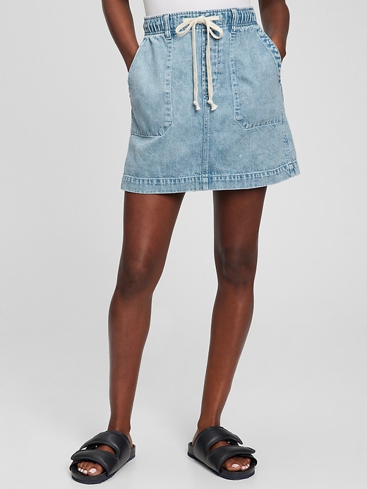 Denim Pull-On Mini Skirt with Washwell | Gap