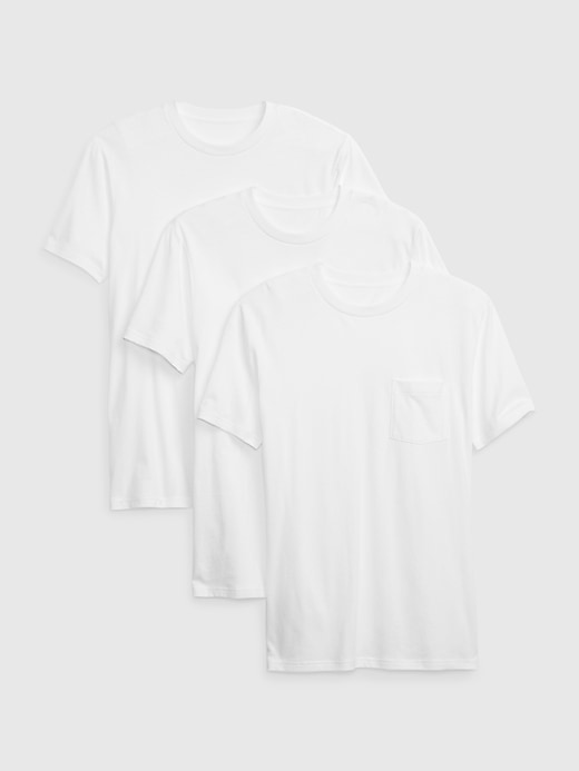 Image number 1 showing, Organic Cotton Pocket T-Shirt (3-Pack)