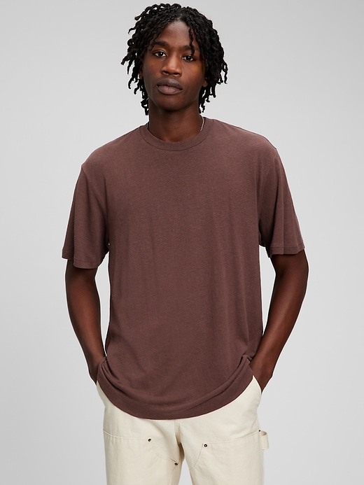 Image number 1 showing, Linen Blend T-Shirt