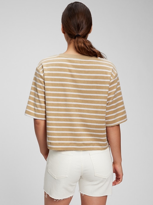 Image number 5 showing, Towel Terry Boxy Cropped T-Shirt