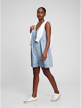 gap sleeveless denim dress