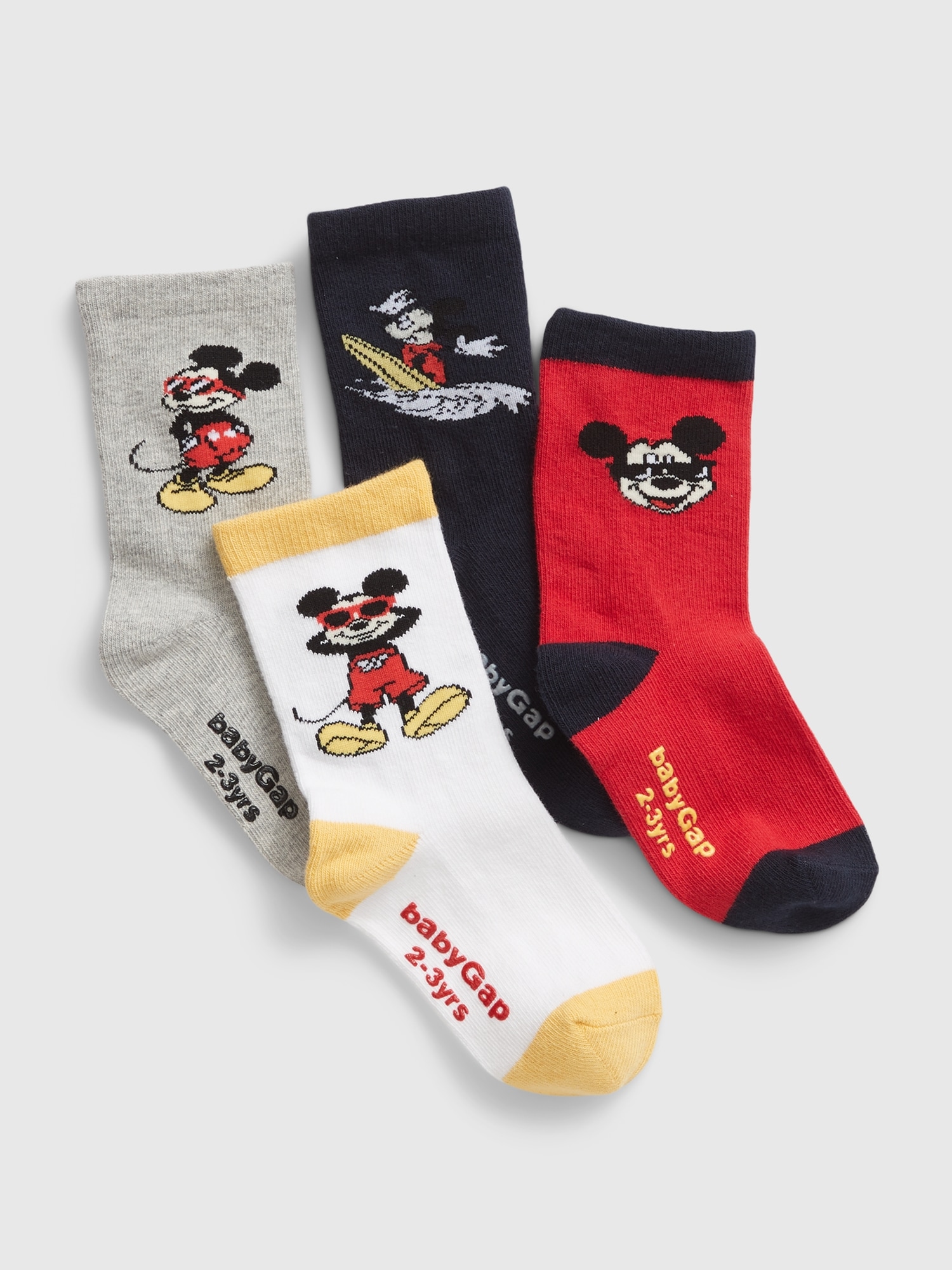 Mickey Mouse Graphic Crew Socks (2 Pack)