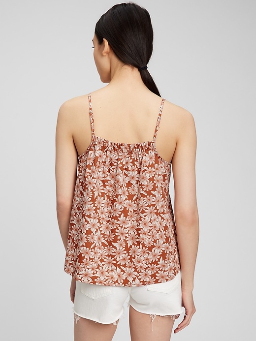 Image number 2 showing, Deep V-Neck Pleated Cami