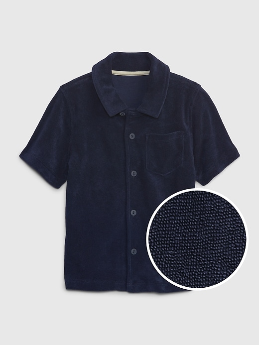 Image number 4 showing, Toddler Towel Terry Button-Down Shirt