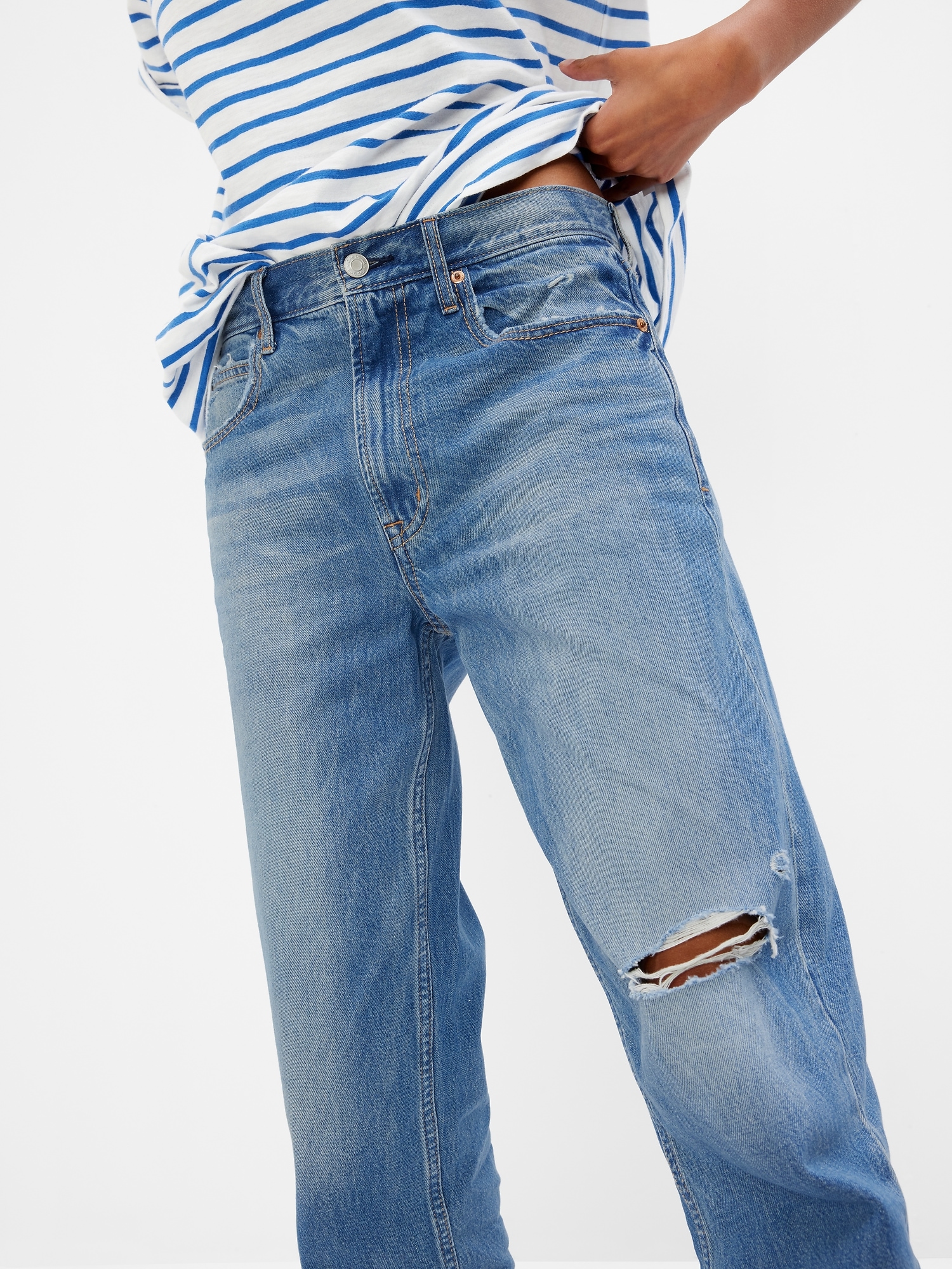 Gap High Rise Barrel Jeans with Washwell - ShopStyle