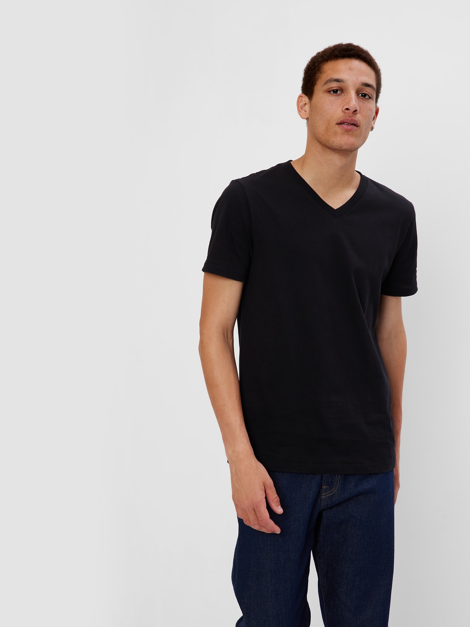 Men's V-Neck T-shirts, 100% organic cotton