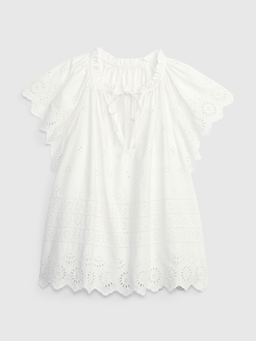 Image number 6 showing, Eyelet Flutter Sleeve Top