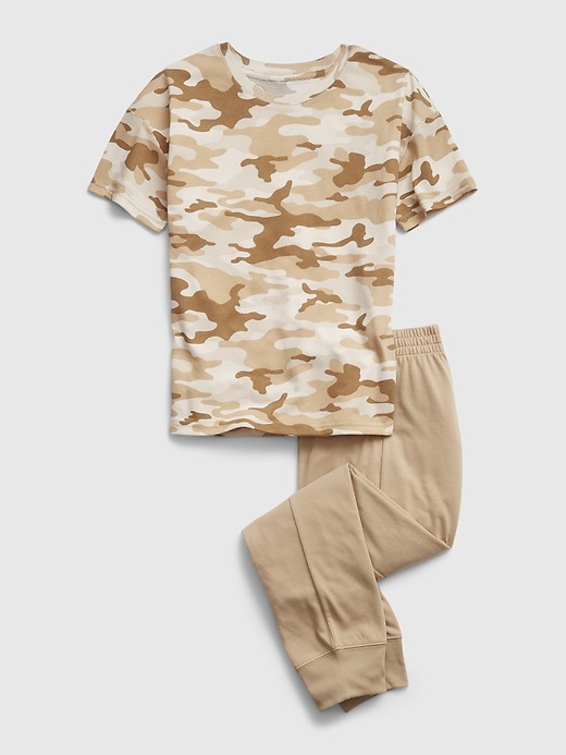 Image number 1 showing, Kids 100% Recycled Camo PJ Jogger Set