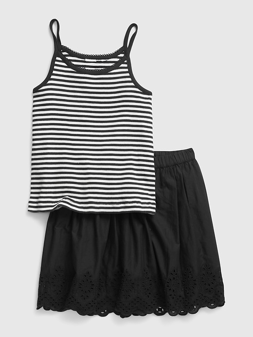 View large product image 1 of 1. Kids Cami and Skirt Outfit Set