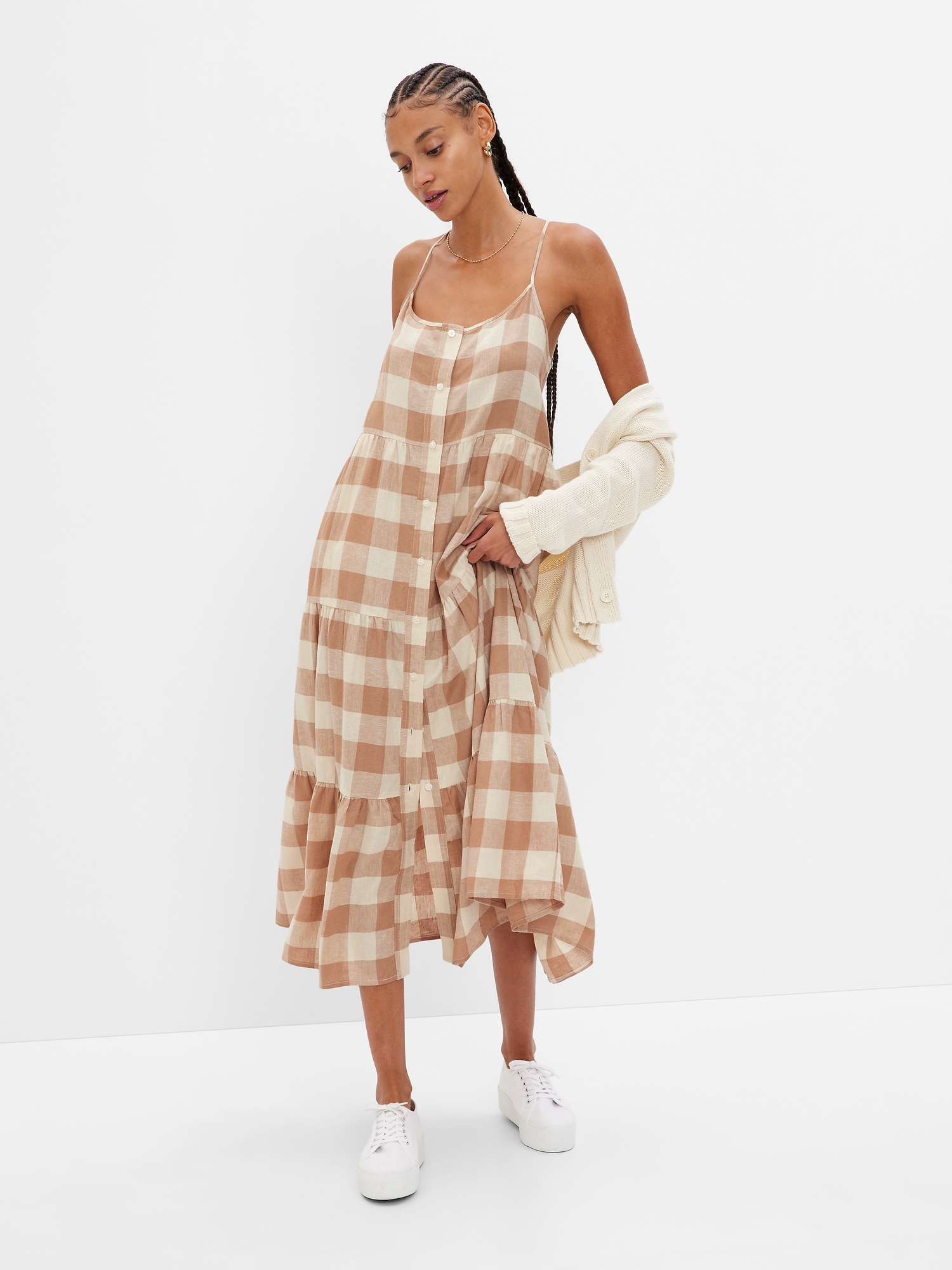 gap linen maxi dress