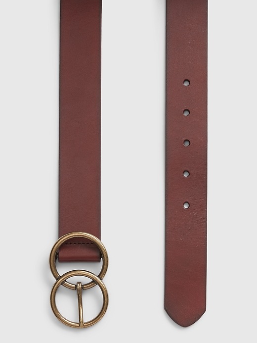 Image number 3 showing, Infinity Ring Leather Belt