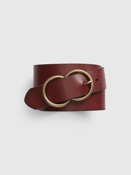 Image number 1 showing, Infinity Ring Leather Belt