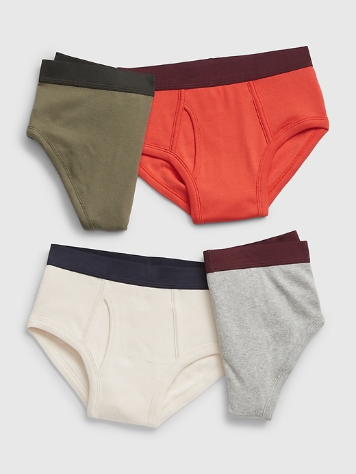 Image number 1 showing, Kids Organic Cotton Briefs (4-Pack)