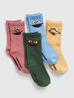 Babygap Sesame Street Crew Socks 4 Pack Gap